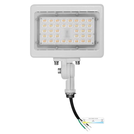Nuwatt 15W White LED Flood Light 3000K/4000K/5000K 3CCT IP65 Outdoor Waterproof Lighting, Knuckle Mount NW-SFL-15W-3CT-KN-WH